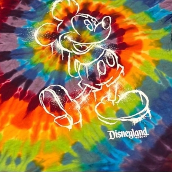 New Disneyland Resort Disney Parks Tye Die Tie Dye T shirt Size Medium - Picture 9 of 15